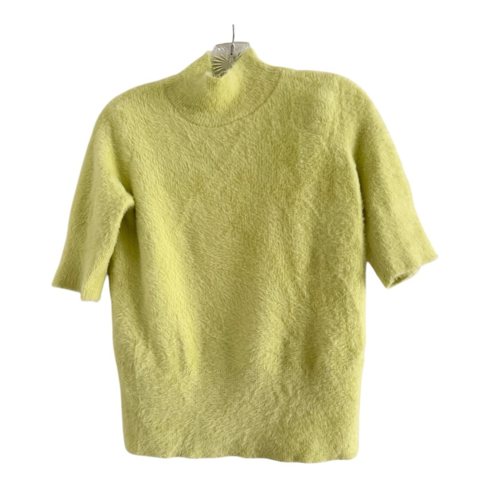 BAILEY/44 Women’s Lime Green Mock Neck Fuzzy Sweater-Size Medium